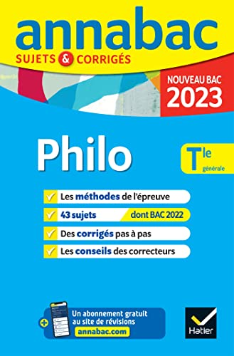 PhiloTle générale - sujets et corrigés - nouveau bac 2023