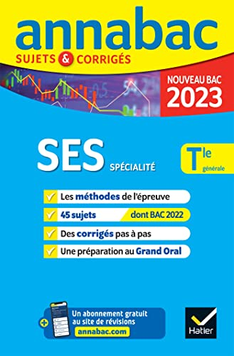 SES spécialité Tle générale - sujets et corrigés - nouveau bac 2023