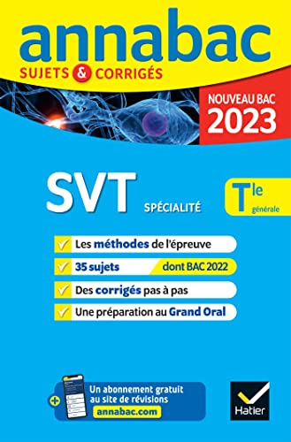SVT spécialité Tle générale - sujets et corrigés - nouveau bac 2023