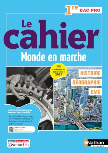 Le cahier Histoire Géographie EMC 1re Bac Pro