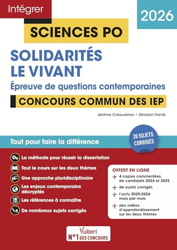 Sciences Po - Questions contemporaines 2026 : Solidarités - Le vivant