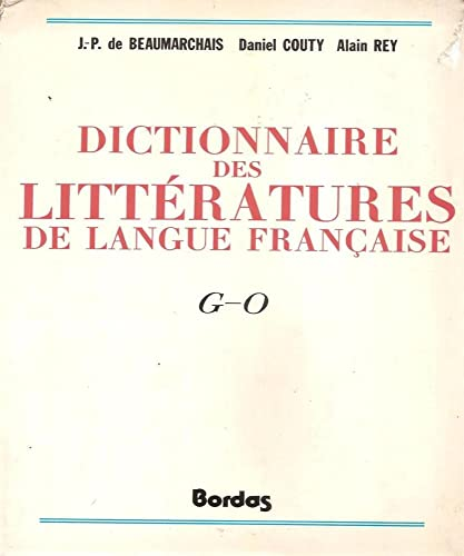 Dictionnaire des littératures de langue française