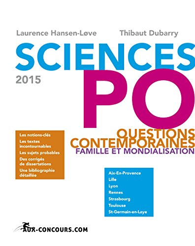 Sciences Po - Questions contemporaines 2015 : mondialisation et famille